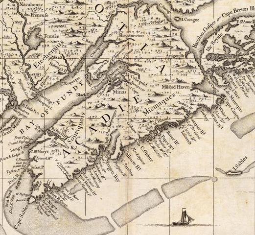A 1733 map of Acadia