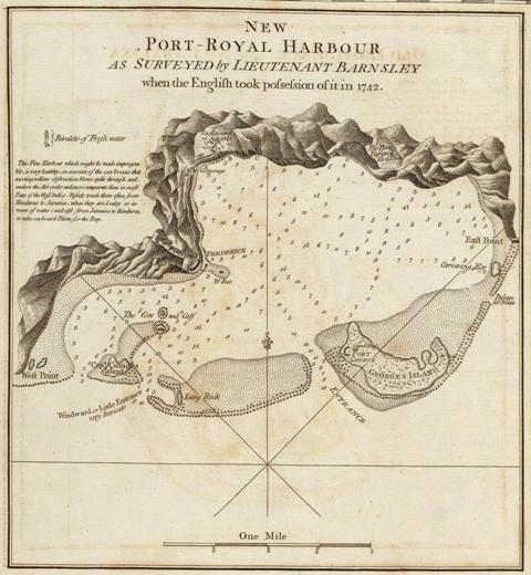 Roatan's Port Royal Harbor in 1742