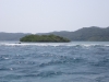 Reef barricade around Port Royal harbor, Roatan